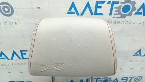 Front right headrest BMW X3 F25 11-17, Elfenbein-Weiss leather with red stitching, Sport, electric, dented, dry cleanable