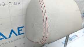 Front right headrest BMW X3 F25 11-17, Elfenbein-Weiss leather with red stitching, Sport, electric, dented, dry cleanable