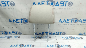 Front left headrest BMW X3 F25 11-17, Elfenbein-Weiss leather with red stitching, Sport, electric, dented, dry-cleanable