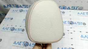 Front left headrest BMW X3 F25 11-17, Elfenbein-Weiss leather with red stitching, Sport, electric, dented, dry-cleanable