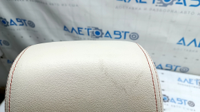 Front left headrest BMW X3 F25 11-17, Elfenbein-Weiss leather with red stitching, Sport, electric, dented, dry-cleanable