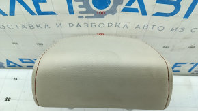 Rear center seat headrest BMW X3 F25 11-17, Elfenbein-Weiss leather with red stitching, Sport, dry-cleanable