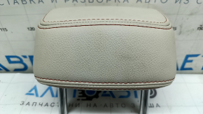 Rear center seat headrest BMW X3 F25 11-17, Elfenbein-Weiss leather with red stitching, Sport, dry-cleanable