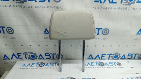 Rear right seat headrest BMW X3 F25 11-17, Elfenbein-Weiss leather with red stitching, Sport, dry-cleanable