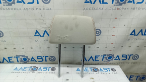 Rear left seat headrest BMW X3 F25 11-17, Elfenbein-Weiss leather with red stitching, Sport, dry-cleanable