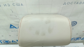 Rear left seat headrest BMW X3 F25 11-17, Elfenbein-Weiss leather with red stitching, Sport, dry-cleanable