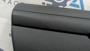 Door trim panel rear left complete Audi A6 C8 19-21 dark gray under the curtain, insert black Alcantara, armrest brown leather, upper leather dark gray, molding chrome with backlight, Bang & Oluf