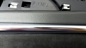 Door trim panel front right complete Audi A6 C8 19-21 dark gray for curtain and memory, insert black Alcantara, armrest brown leather, upper leather dark gray, molding chrome with backlight