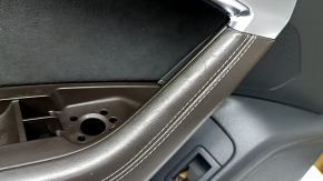 Door trim panel front left Audi A6 C8 19-24 leather black with dark gray