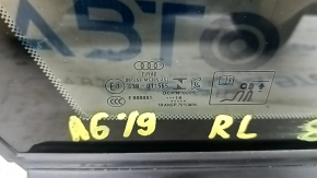 Rear left fixed glass window for Audi A6 C8 19-25 with chrome molding, painted