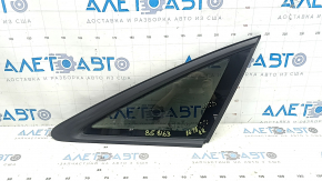 Rear right window with chrome molding, blind glass, Audi A6 C8 19-25, painted, scratches, seal peeling off