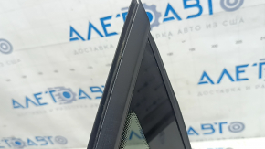 Rear right window with chrome molding, blind glass, Audi A6 C8 19-25, painted, scratches, seal peeling off
