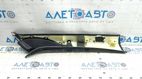 Upper left front pillar trim for Audi A6 C8 19-23, dark gray, under the deflector, worn