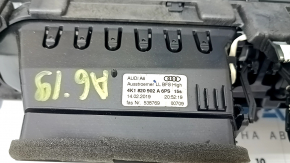 Right front panel trim with deflectors for Audi A6 C8 19-25, black, 4-zone AC