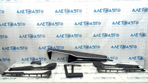 Set of interior trims for Audi A6 C8 19-21, wood grain, birke achatgr, "quattro", broken fastener, scratches