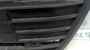 Radiator grille assembly for Audi A6 C8 19-23 with parking sensors and no radar, matte black with chrome, painted, scratches