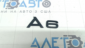 Emblem inscription A6 trunk lid Audi A6 C8 19-25 chrome, painted