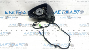 Left side mirror assembly for Audi A6 C8 19-25, turn signal, heated, auto-dimming, auto-folding, camera, BSM, 15+2 pins, silver