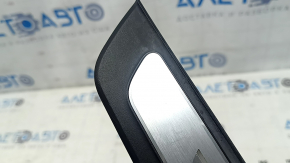 Audi A6 C8 19-25 black outer rear left door sill with chrome insert and backlight, scratches