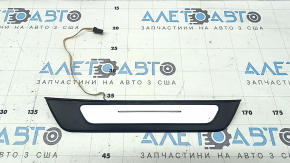 Audi A6 C8 19-25 black outer rear right door sill with chrome insert and backlight, scratches