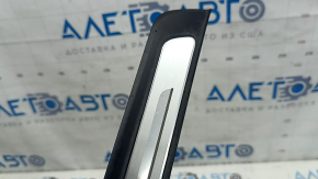 Audi A6 C8 19-25 black outer door sill trim with chrome insert and backlight, S-Line, scratches