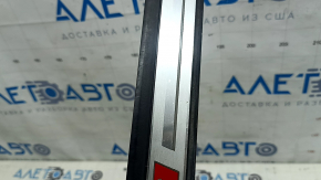 Audi A6 C8 19-25 black outer door sill trim with chrome insert and backlight, S-Line, scratches