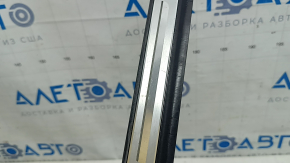 Audi A6 C8 19-25 black outer door sill trim with chrome insert and backlight, S-Line, scratches