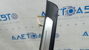 Audi A6 C8 19-25 black outer door sill trim with chrome insert and backlight, S-Line, scratches