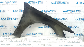 Front left wing Audi A6 C8 19-24 aluminum, blue LX5B, dented, bumps, broken bracket