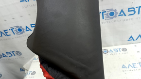 Side panel of the 2nd row of seats, left, Audi A6 C8 19-25, brown leather, wrinkled, worn