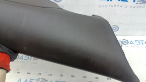 Right side bolster of the 2nd row of seats for Audi A6 C8 19-25, brown leather, wrinkled, worn