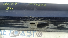 Right threshold Audi A6 C8 19-25 S-Line, blue LX5B, scratches, worn