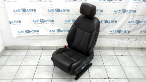 Driver's seat for Audi A6 C8 19-25 with airbag, electric, heated, ventilated and massaged, brown leather, dark gray plastic, Comfort, needs cleaning, scratches