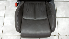 Driver's seat for Audi A6 C8 19-25 with airbag, electric, heated, ventilated and massaged, brown leather, dark gray plastic, Comfort, needs cleaning, scratches