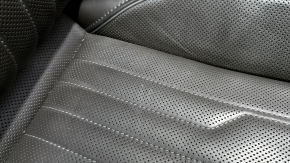 Driver's seat for Audi A6 C8 19-25 with airbag, electric, heated, ventilated and massaged, brown leather, dark gray plastic, Comfort, needs cleaning, scratches