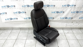 Audi A6 C8 19-25 passenger seat with airbag, electric, heated, ventilated and massage, brown leather, dark gray plastic, Comfort, needs cleaning, scratches