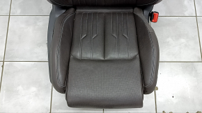 Audi A6 C8 19-25 passenger seat with airbag, electric, heated, ventilated and massage, brown leather, dark gray plastic, Comfort, needs cleaning, scratches