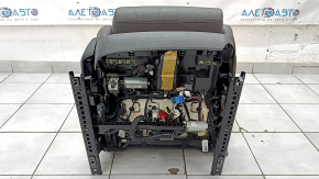 Audi A6 C8 19-25 passenger seat with airbag, electric, heated, ventilated and massage, brown leather, dark gray plastic, Comfort, needs cleaning, scratches