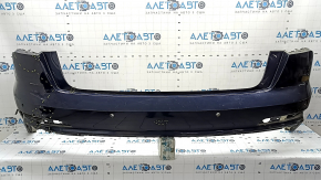 Bare rear bumper for Audi A6 C8 19-25 with parking sensors and park assist, S-line, with antenna, blue, torn, dented, scratches, cracks, broken fasteners