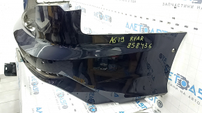 Bare rear bumper for Audi A6 C8 19-25 with parking sensors and park assist, S-line, with antenna, blue, torn, dented, scratches, cracks, broken fasteners