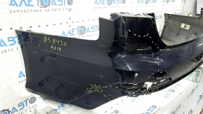 Bare rear bumper for Audi A6 C8 19-25 with parking sensors and park assist, S-line, with antenna, blue, torn, dented, scratches, cracks, broken fasteners