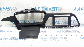Black central dashboard trim for Hyundai Sonata 15-17