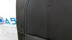 The back of the rear row of seats, 2nd row, right, Audi A6 C8 19-20, brown leather, Comfort, with a belt, wrinkled, scratches
