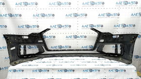 Bare front bumper for Audi A6 C8 19-23, under park assist, under headlight washer, S-Line, without plug, blue, fake, scratches, broken fasteners