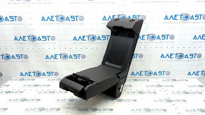 Rear seat backrest, 2nd row, center, Audi A6 C8 19-20, brown leather, Comfort, dented, scratches