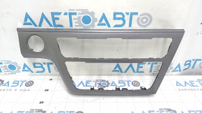 Hyundai Sonata 15-17 gray central dashboard trim with chrome molding