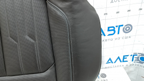 Rear seat cushion, 2nd row, Audi A6 C8 19-20, brown leather, Comfort, wrinkled, scratches