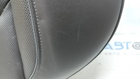 Rear seat cushion, 2nd row, Audi A6 C8 19-20, brown leather, Comfort, wrinkled, scratches