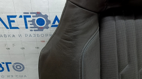 Rear seat cushion, 2nd row, Audi A6 C8 19-20, brown leather, Comfort, wrinkled, scratches