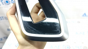 Left front panel trim for Audi A6 C8 19-24, gloss black, chrome, broken mount, scratches